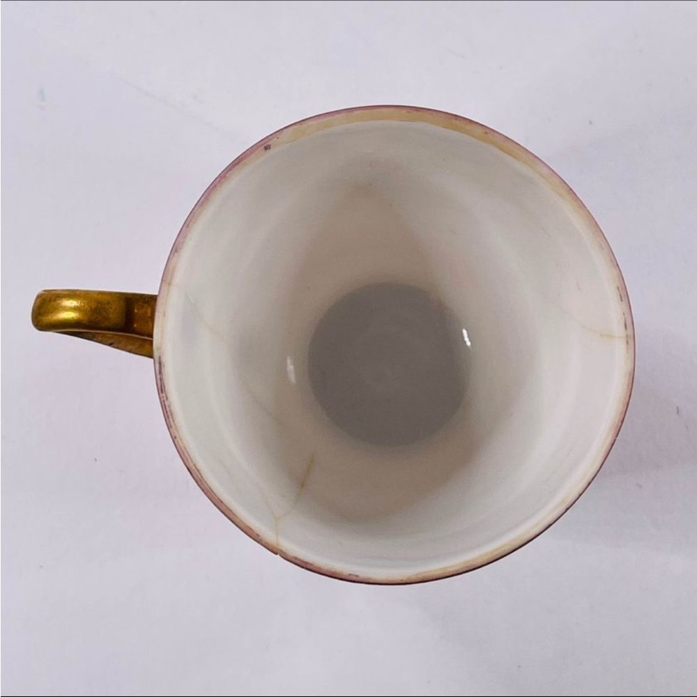 VTG Demitasse Fine China Pink Tea Cup & Saucer Dainty Gold Rim Floral Japan - Picture 7 of 11